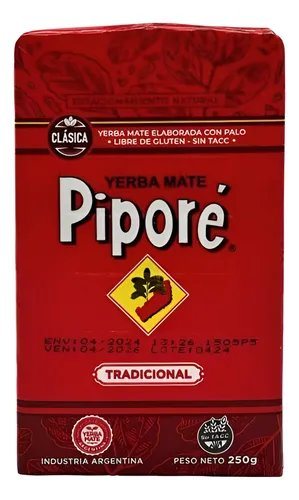 YERBA MATE C/PAL PIPORE *250gr                    
