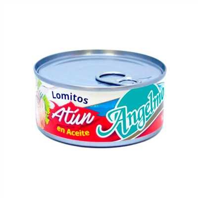LOMITOS ATUN ACEITE 48X140GRS. ANGELMO            