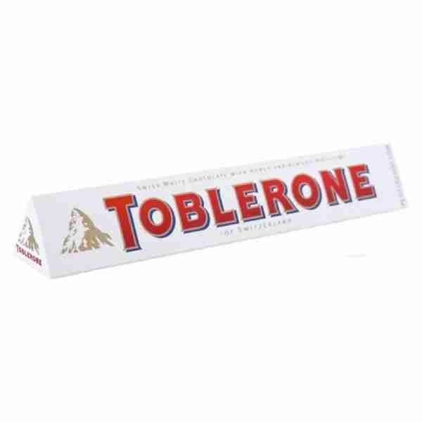 CHOC. TOBLERONE WHITE X100 GRS                    