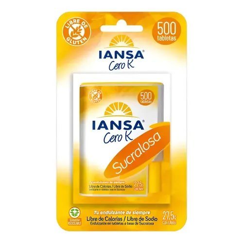 ENDULZANTE SUCRALOSA 4*500 TAB IANSA CERO K       