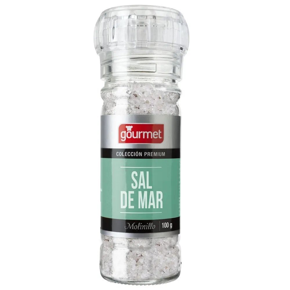 FRASCO MOLINILLO SAL DE MAR EN CRISTAL 100GRS GOUR