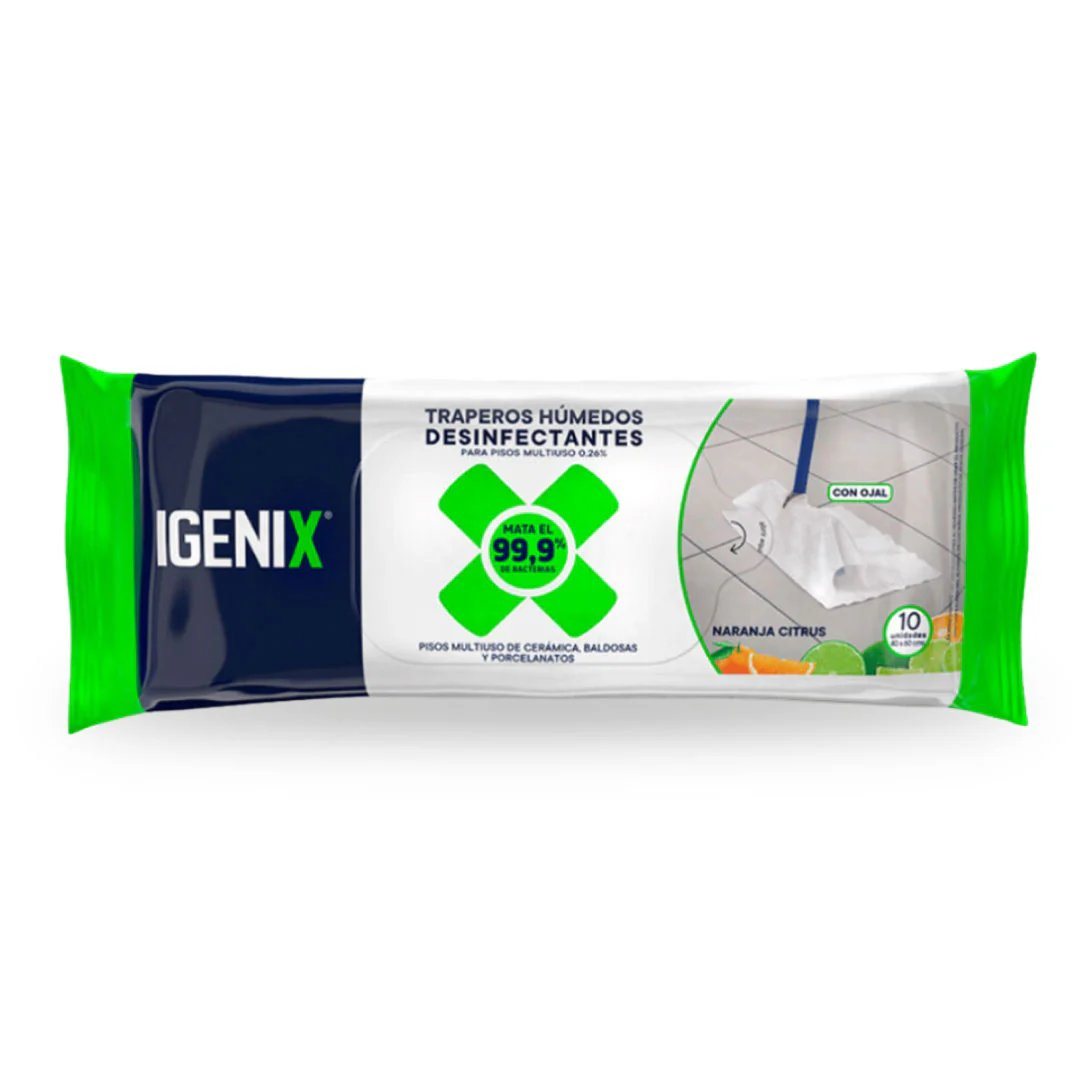 TRAP HUMEDO DESINFECTANTE CITRUS  IGENIX 10UNID   