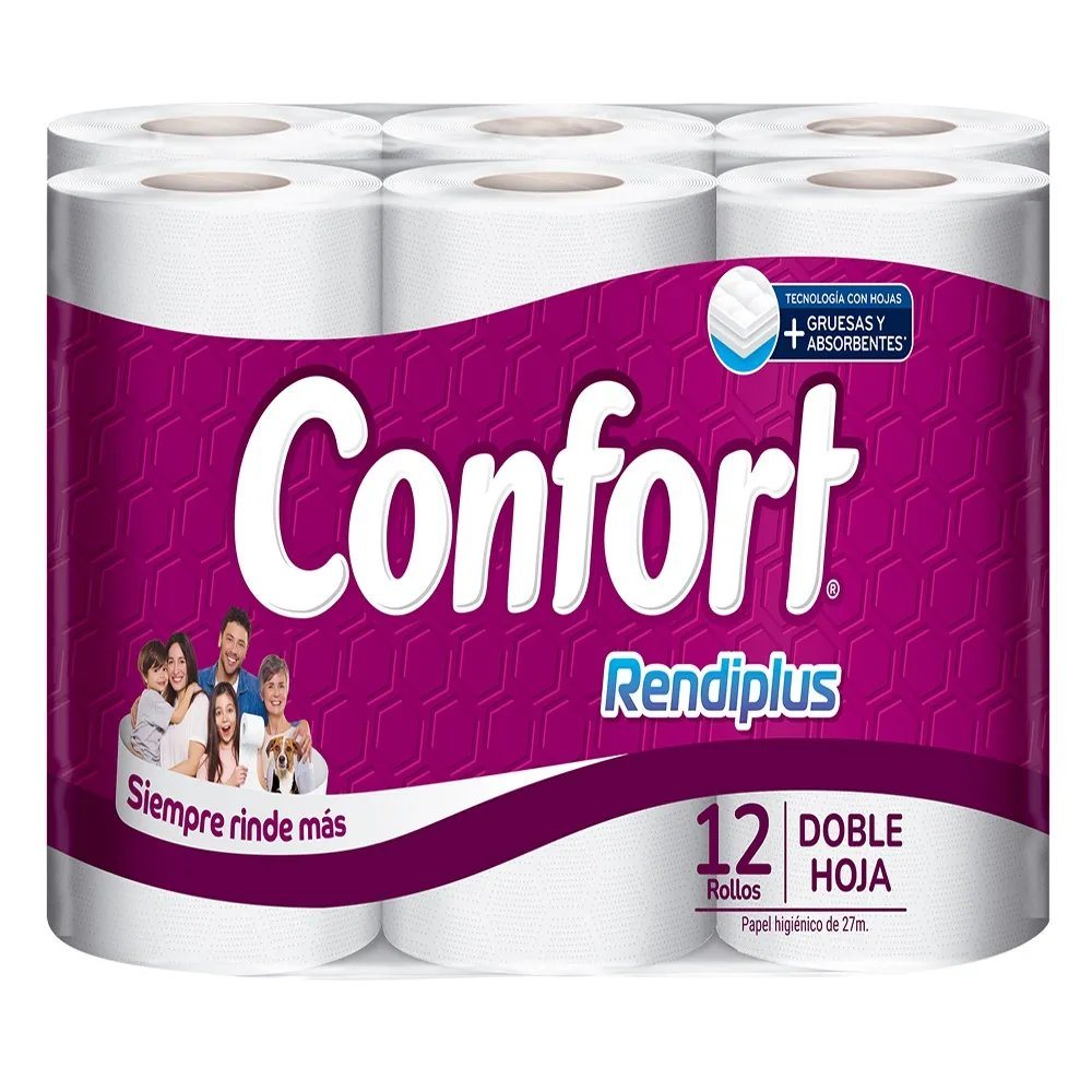 PAPEL HIG. MORADO CONFORT 12UNID                  