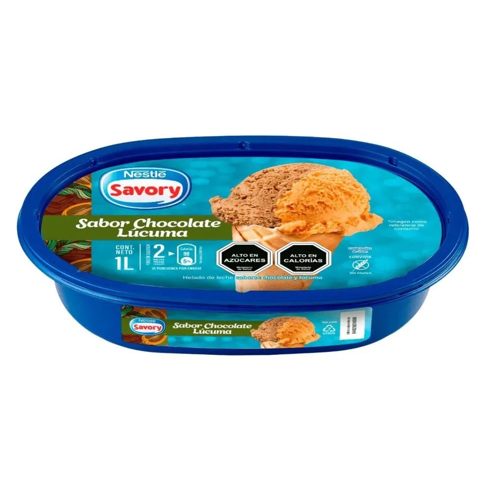 HELADO CHOCOLATE LUCUMA SAVORY 1lt X6             