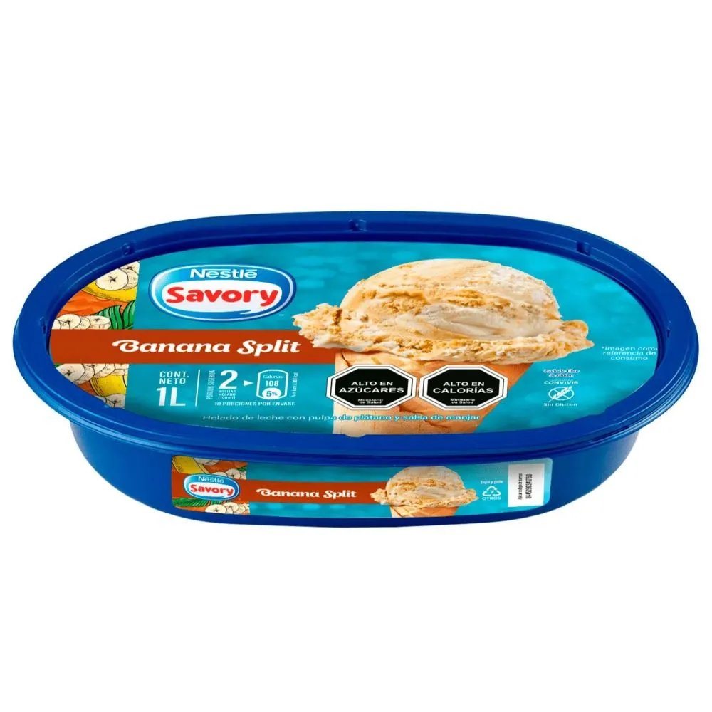 CASSATA LITRO BANANA SPLIT 1lt SAVORY             