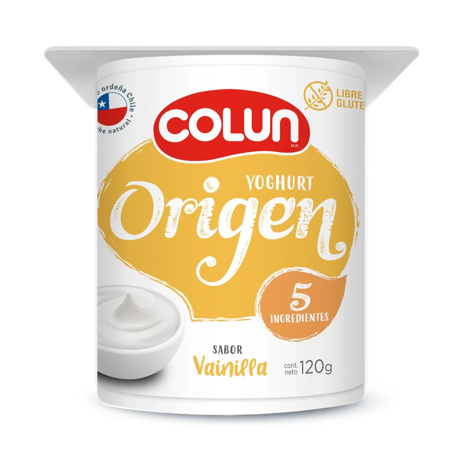 YOG. COLUN ORIGEN VAINILLA 120grs                 