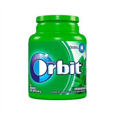 CHICLE ORBIT S/AZUCAR PROF HIERBABUENA 64grs      
