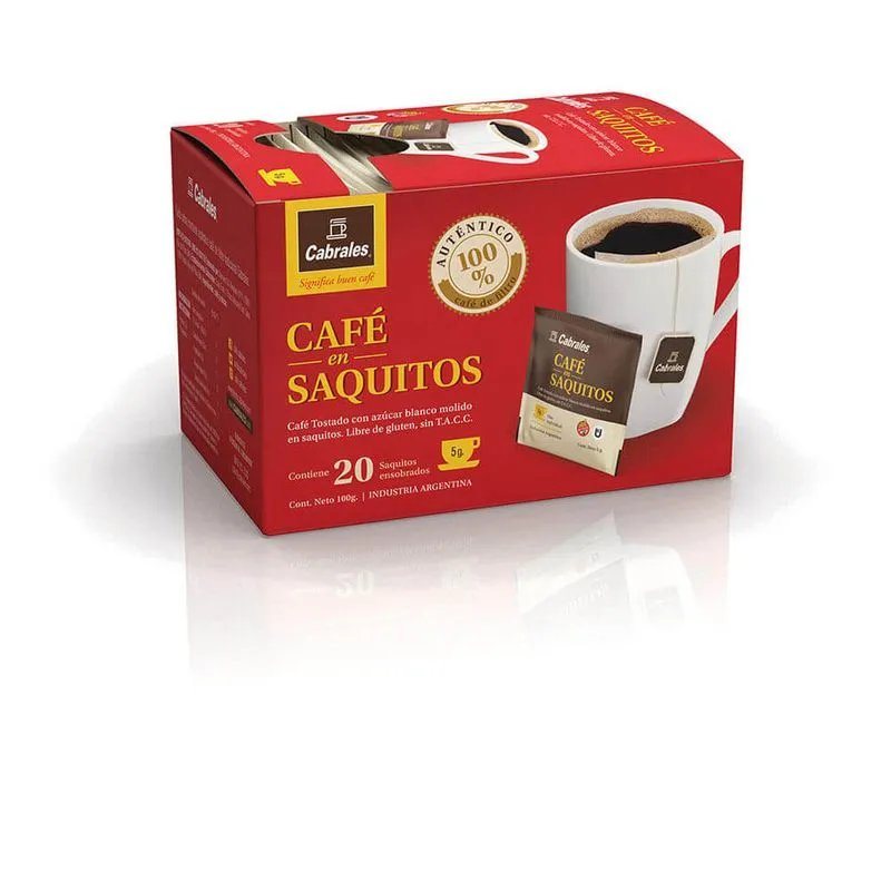 CABRALES CAFE SAQUITOS LPC 18*5GR (18)            