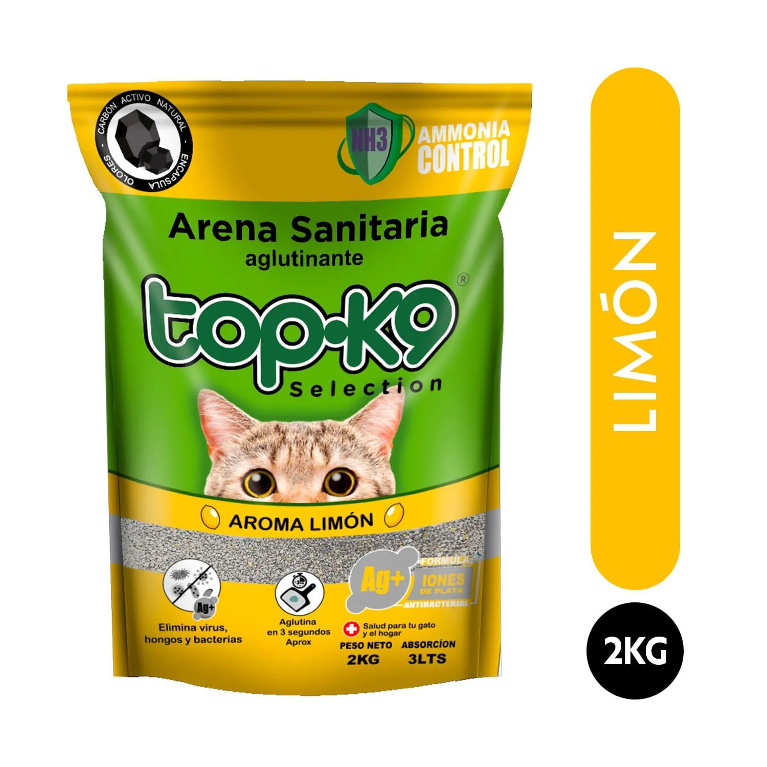 ARENA SANITA TOPK9 AGLUT LIMON 1X1X2KG            
