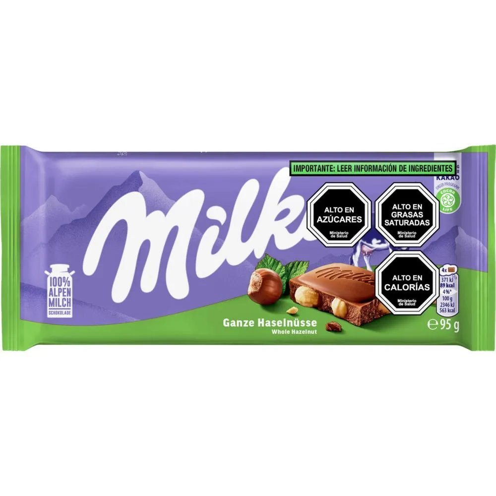 CHOC. MILKA AVELLANA 95 GRS * 17                  