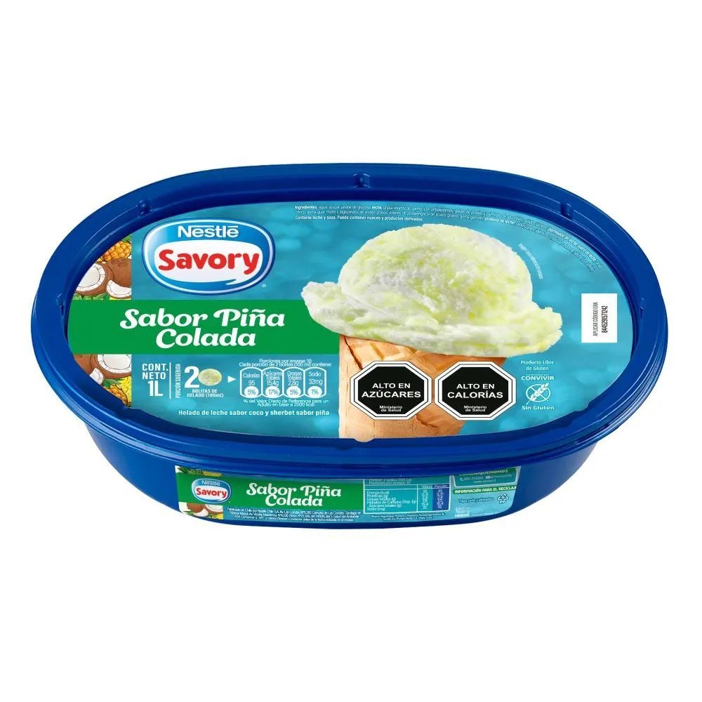 SAVORY HELADO PIÑA COLADA 6X1L                    