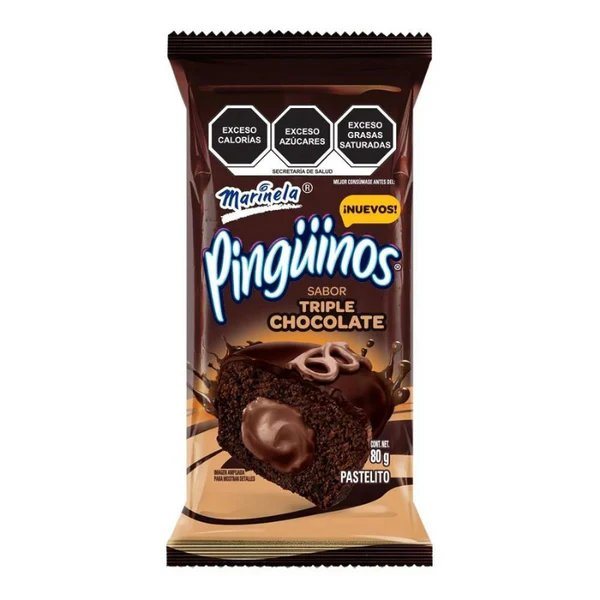 PINGUINO TRIPLE CHOCO 2UNID MARINELA              