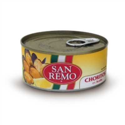 CHORITOS ACEITE SAN REMO 24X190 GR                