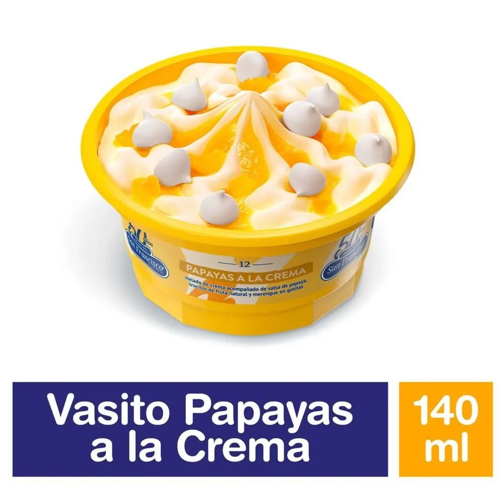 SF CUP PAPAYAS A LA CREMA 140 ML (12)             