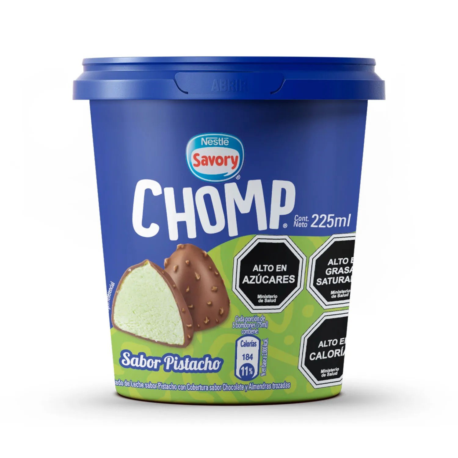 CHOMP HELADO PISTACHO 8X225 ML                    