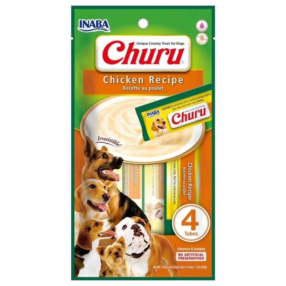DOG CHURU POLLO Y VEGETALES 6X56GRS               