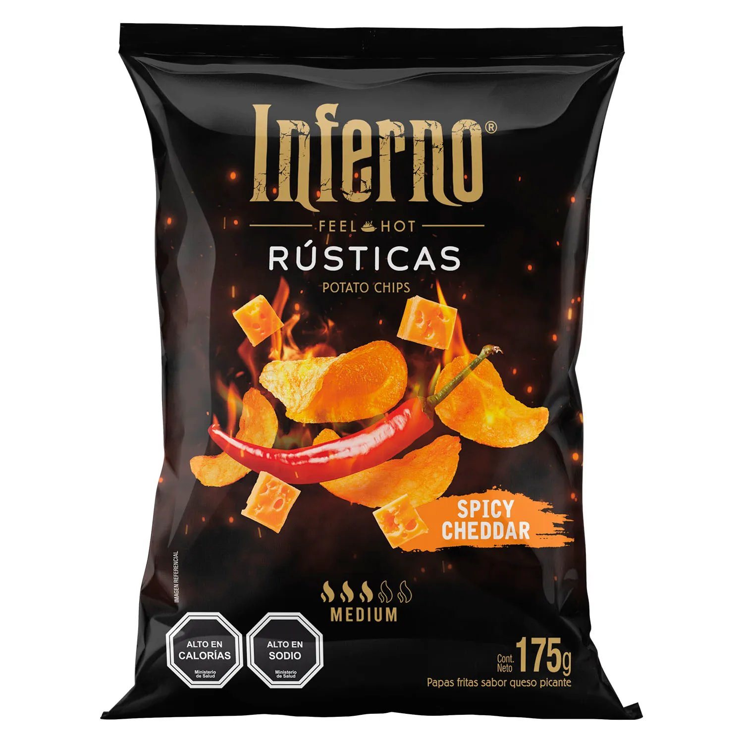 PAPAS FRITAS RUSTICAS INFERNO 175 GR              