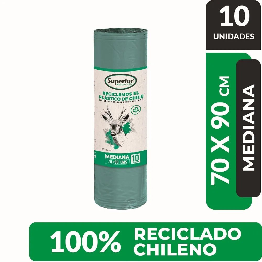 BOLSA BASURA ROLLO 70X90 (10X10) SUPERIOR         